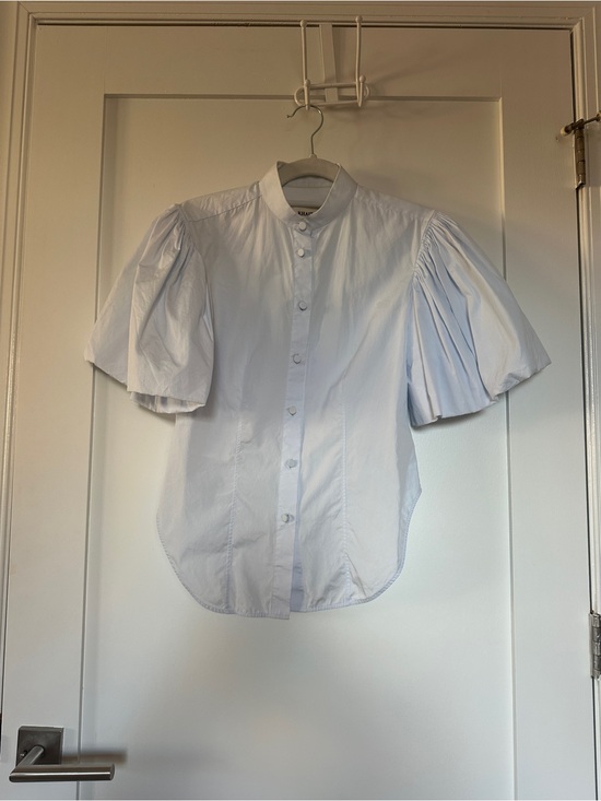KHAITE Tops - KHAITE Puff Sleeve Button-Up Shirt